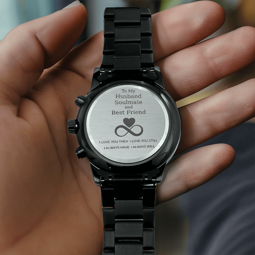 TO MY HUSBAND SOULMATE AND BEST FRIEND | I WILL ALWAYS LOVE YOU | CHRONOGRAPH WATCH