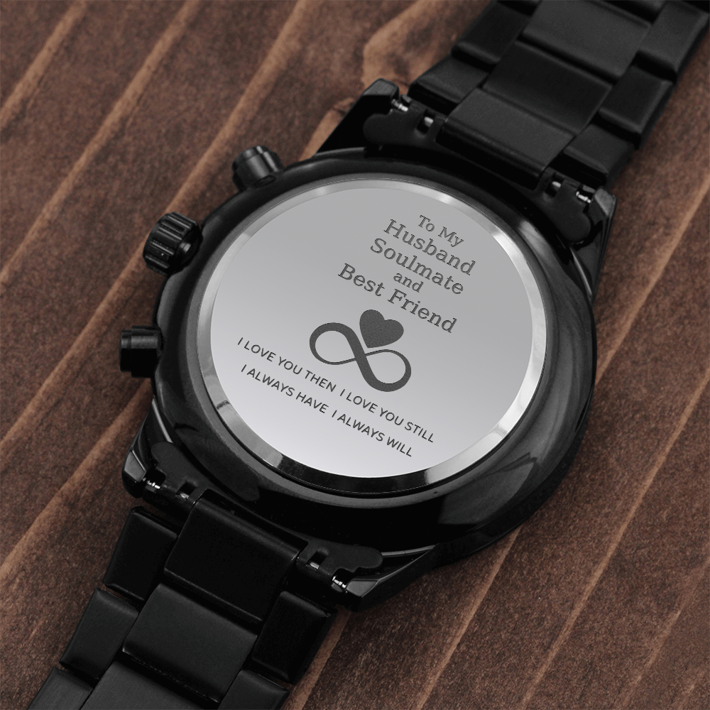 TO MY HUSBAND SOULMATE AND BEST FRIEND | I WILL ALWAYS LOVE YOU | CHRONOGRAPH WATCH