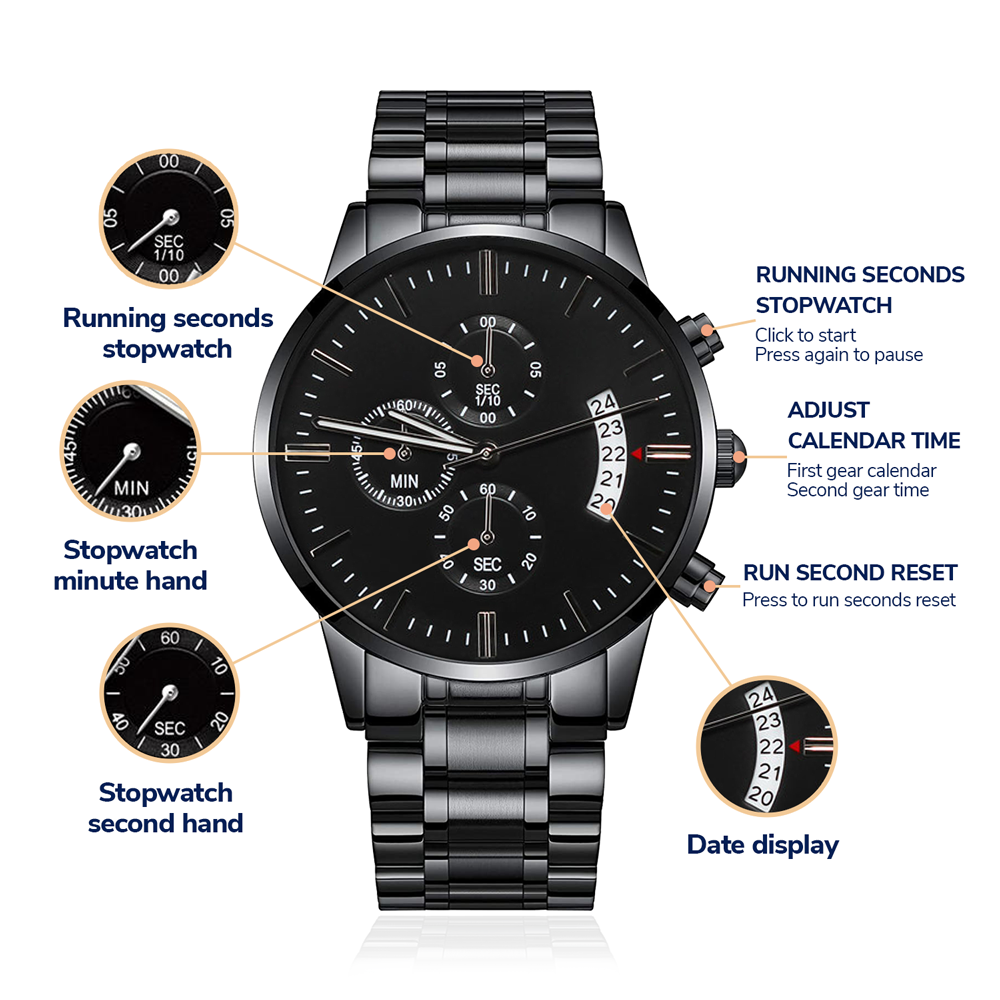 TO MY HUSBAND SOULMATE AND BEST FRIEND | I WILL ALWAYS LOVE YOU | CHRONOGRAPH WATCH