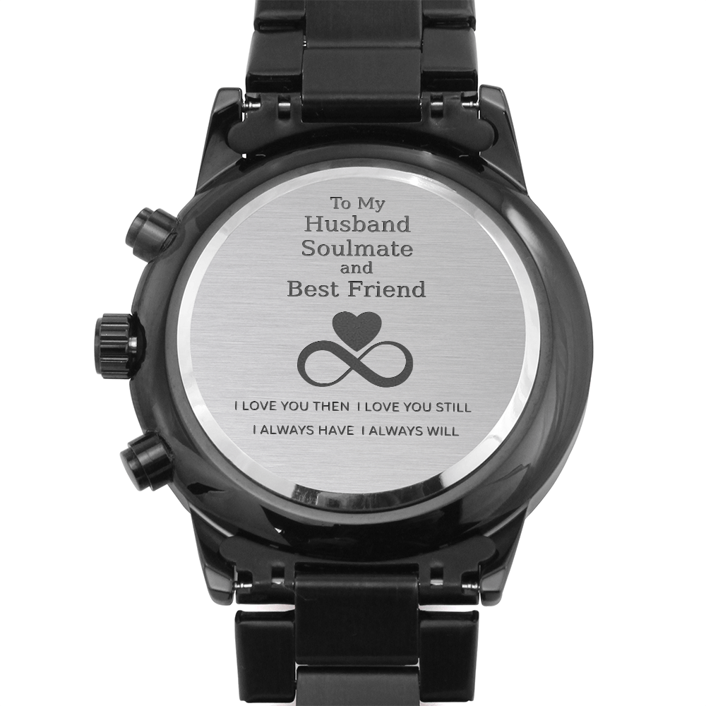 TO MY HUSBAND SOULMATE AND BEST FRIEND | I WILL ALWAYS LOVE YOU | CHRONOGRAPH WATCH