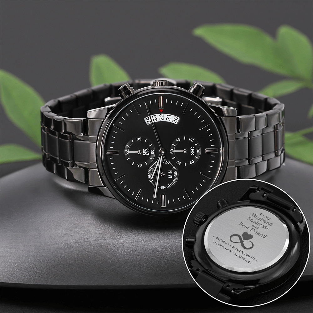TO MY HUSBAND SOULMATE AND BEST FRIEND | I WILL ALWAYS LOVE YOU | CHRONOGRAPH WATCH