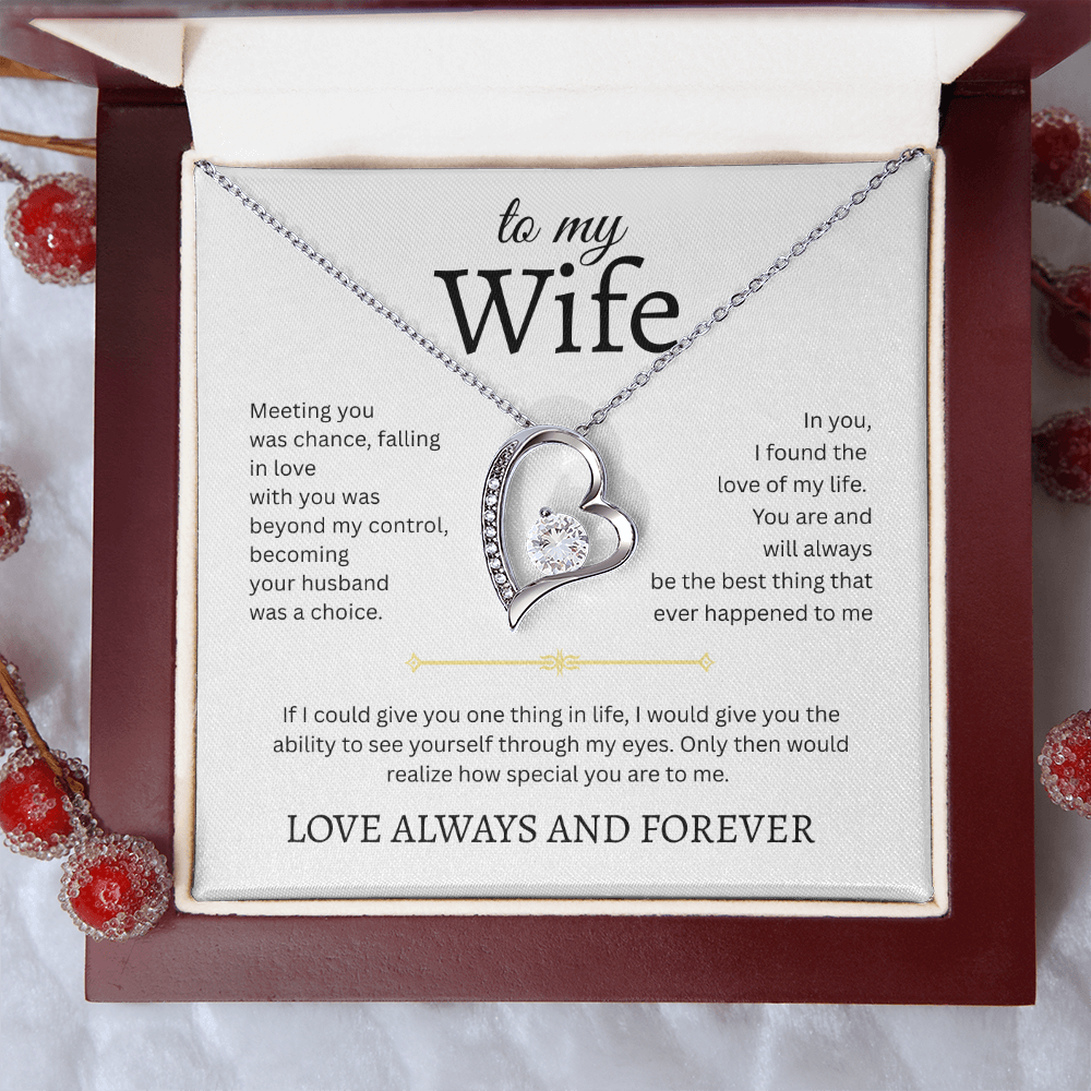 TO MY BEAUTIFUL WIFE | LOVE OF MY LIFE | FOREVER LOVE NECKLACE