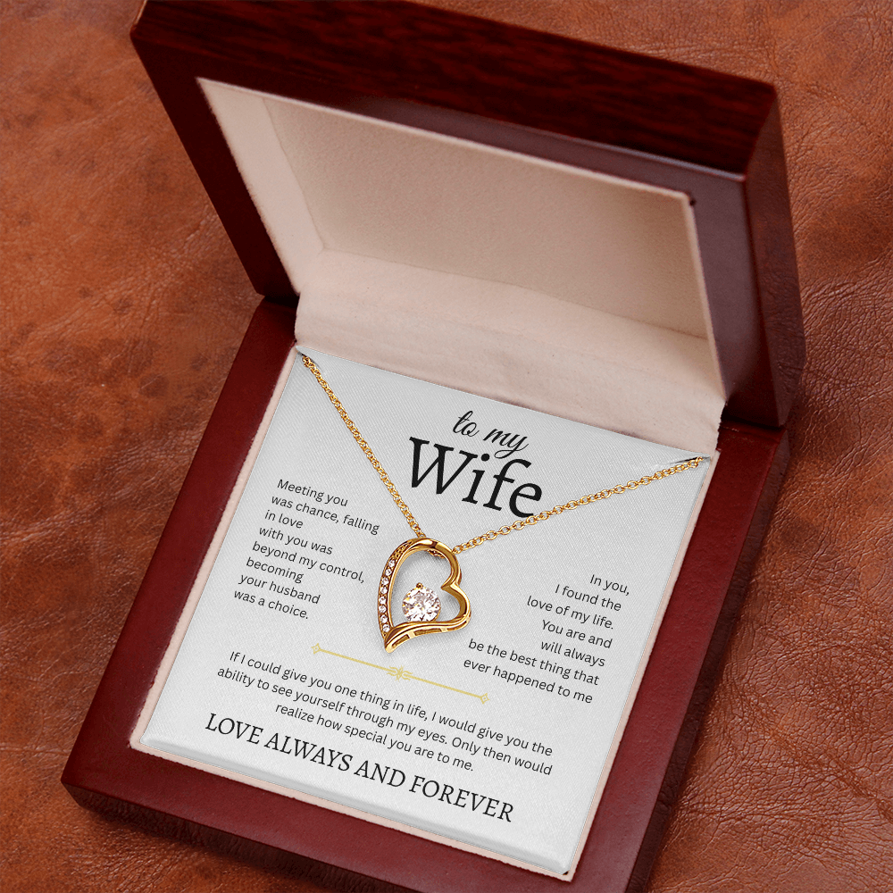 TO MY BEAUTIFUL WIFE | LOVE OF MY LIFE | FOREVER LOVE NECKLACE