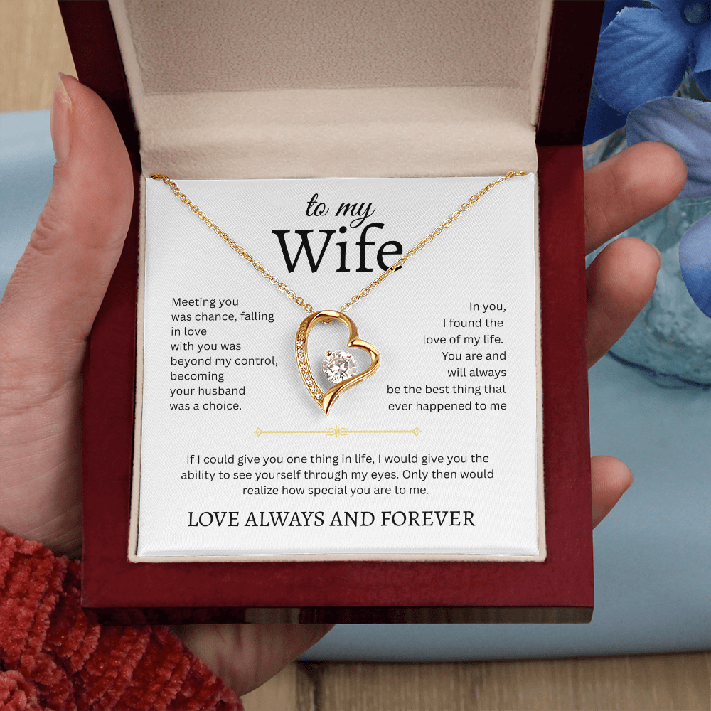 TO MY BEAUTIFUL WIFE | LOVE OF MY LIFE | FOREVER LOVE NECKLACE