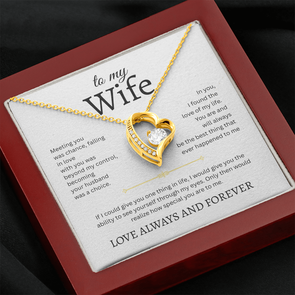TO MY BEAUTIFUL WIFE | LOVE OF MY LIFE | FOREVER LOVE NECKLACE