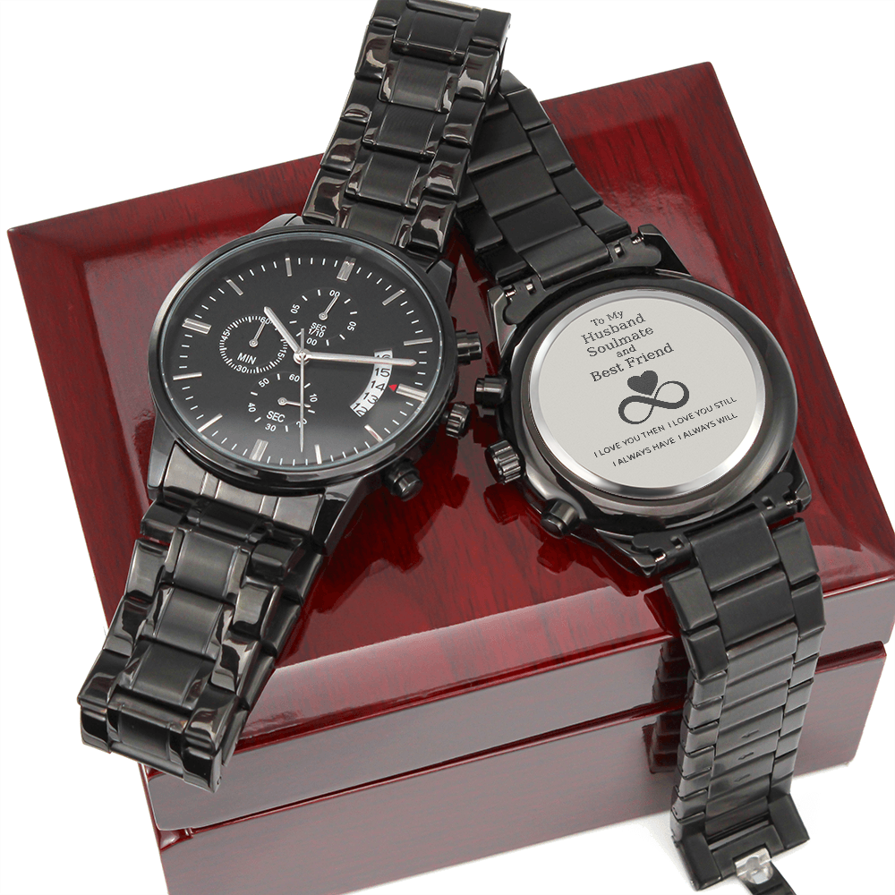 TO MY HUSBAND SOULMATE AND BEST FRIEND | I WILL ALWAYS LOVE YOU | CHRONOGRAPH WATCH