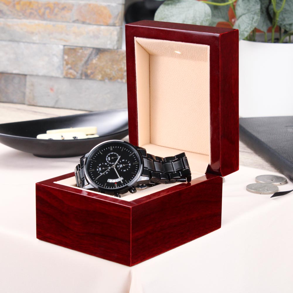 TO MY HUSBAND SOULMATE AND BEST FRIEND | I WILL ALWAYS LOVE YOU | CHRONOGRAPH WATCH