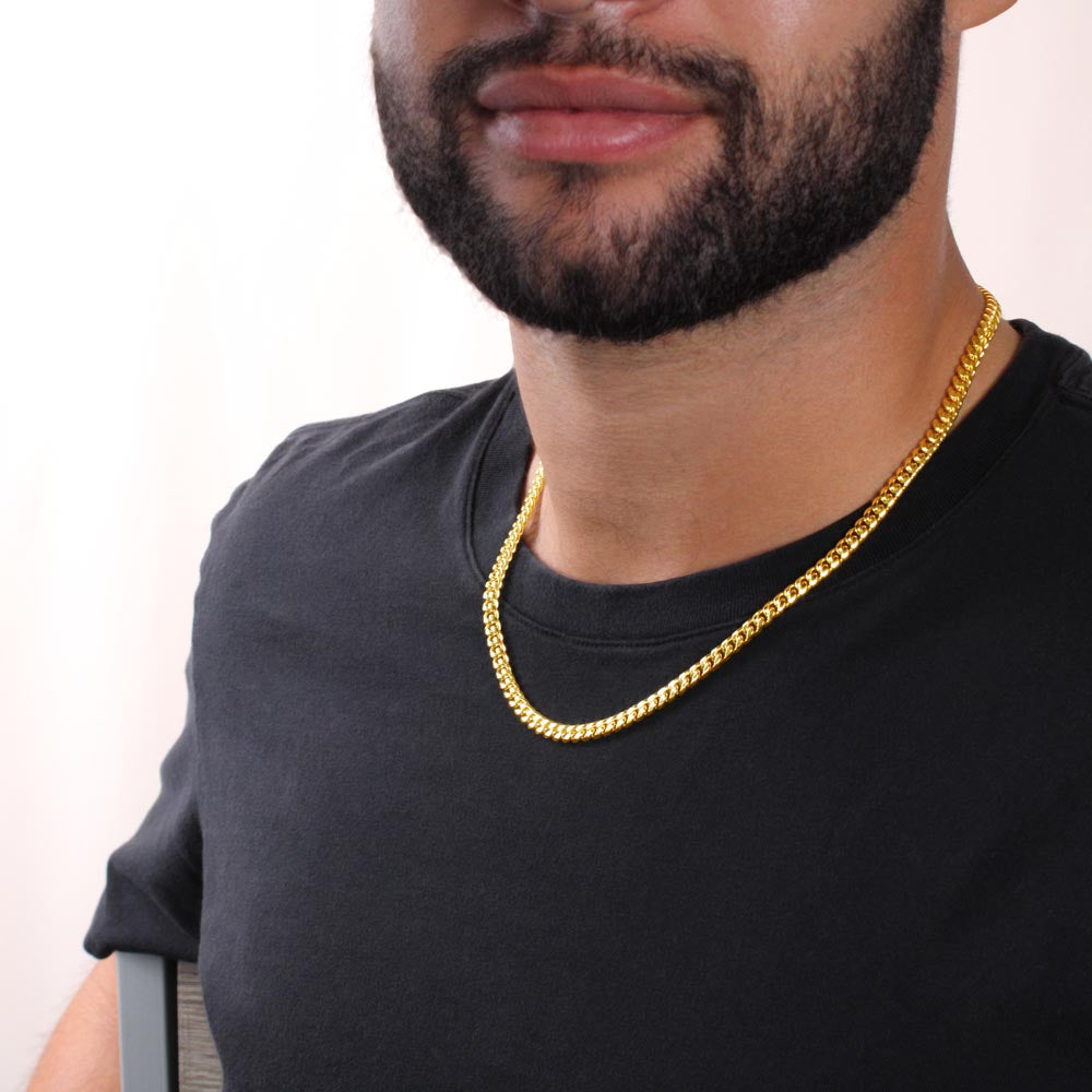 TO MY GRANDSON | BE CONFIDENT AND DO YOUR BEST | CUBAN LINK CHAIN
