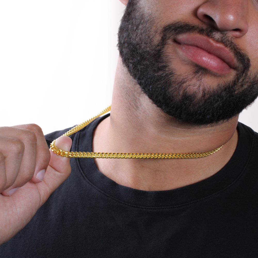 TO MY GRANDSON | I PROMISE | CUBAN LINK CHAIN
