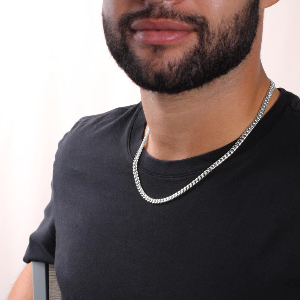 TO MY GRANDSON | I PROMISE | CUBAN LINK CHAIN