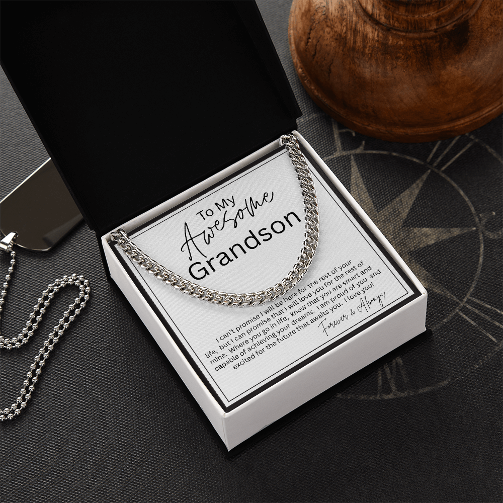 TO MY GRANDSON | I PROMISE | CUBAN LINK CHAIN