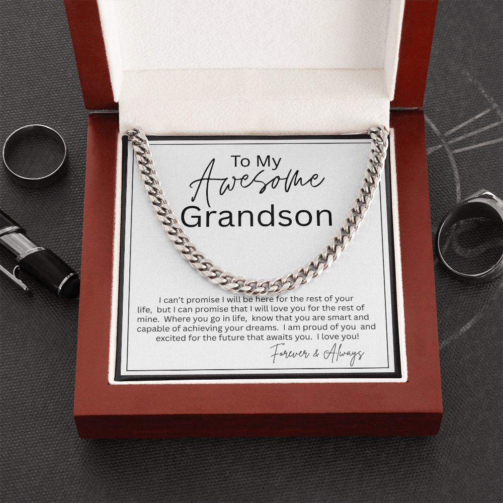 TO MY GRANDSON | I PROMISE | CUBAN LINK CHAIN