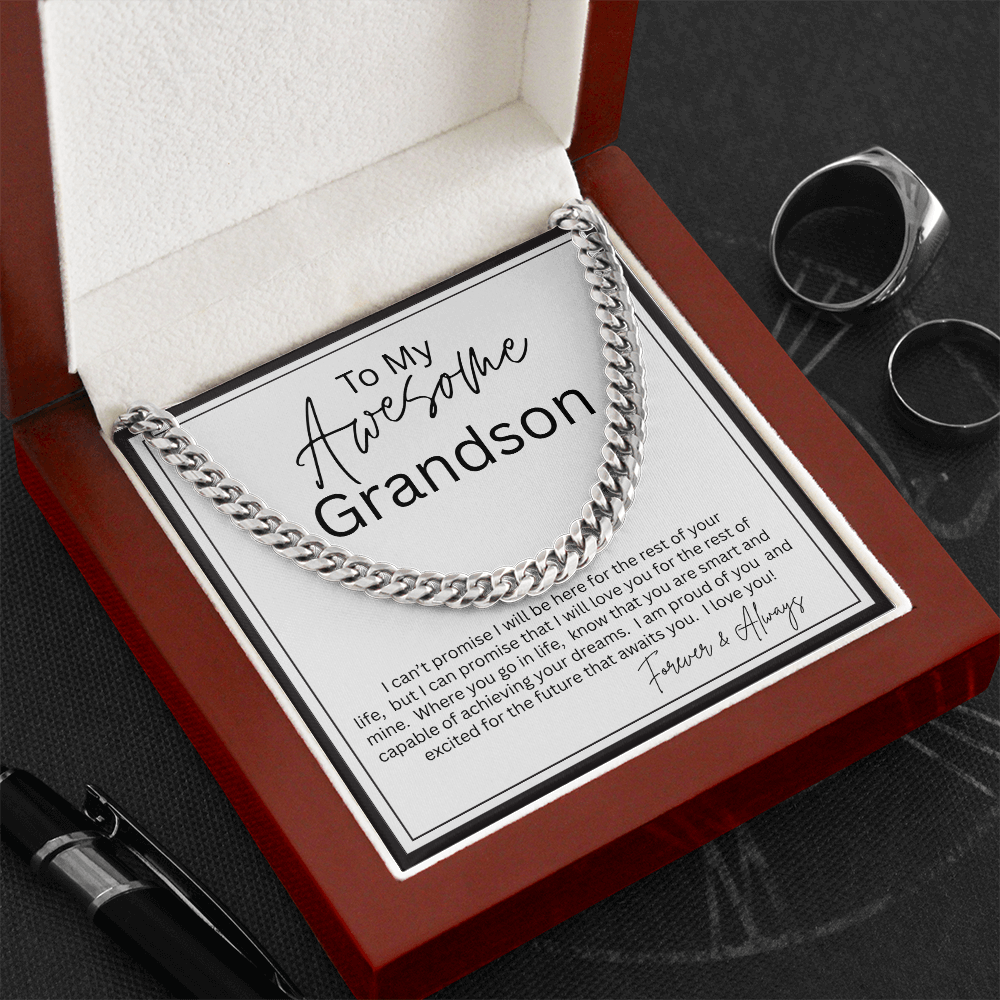 TO MY GRANDSON | I PROMISE | CUBAN LINK CHAIN