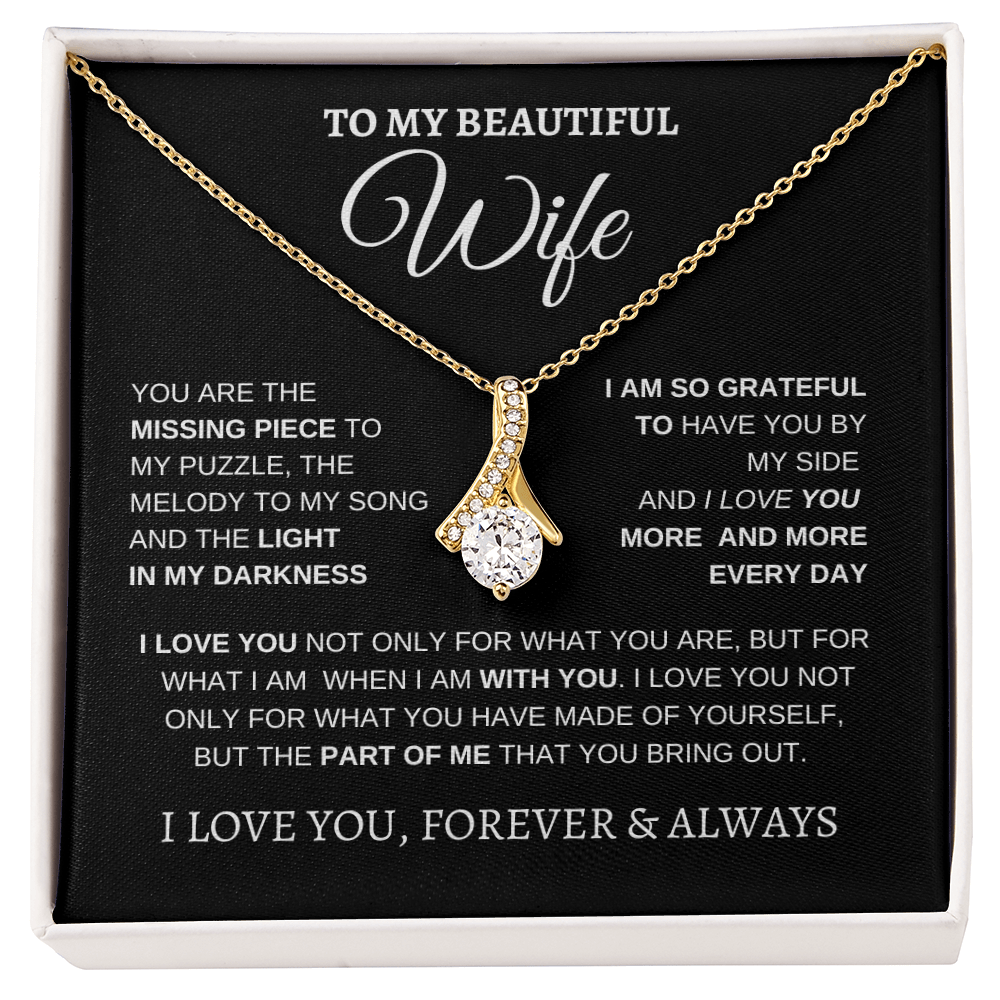TO MY BEAUTIFUL WIFE | I LOVE YOU MORE AND MORE | ALLURING BEAUTY NECKLACE