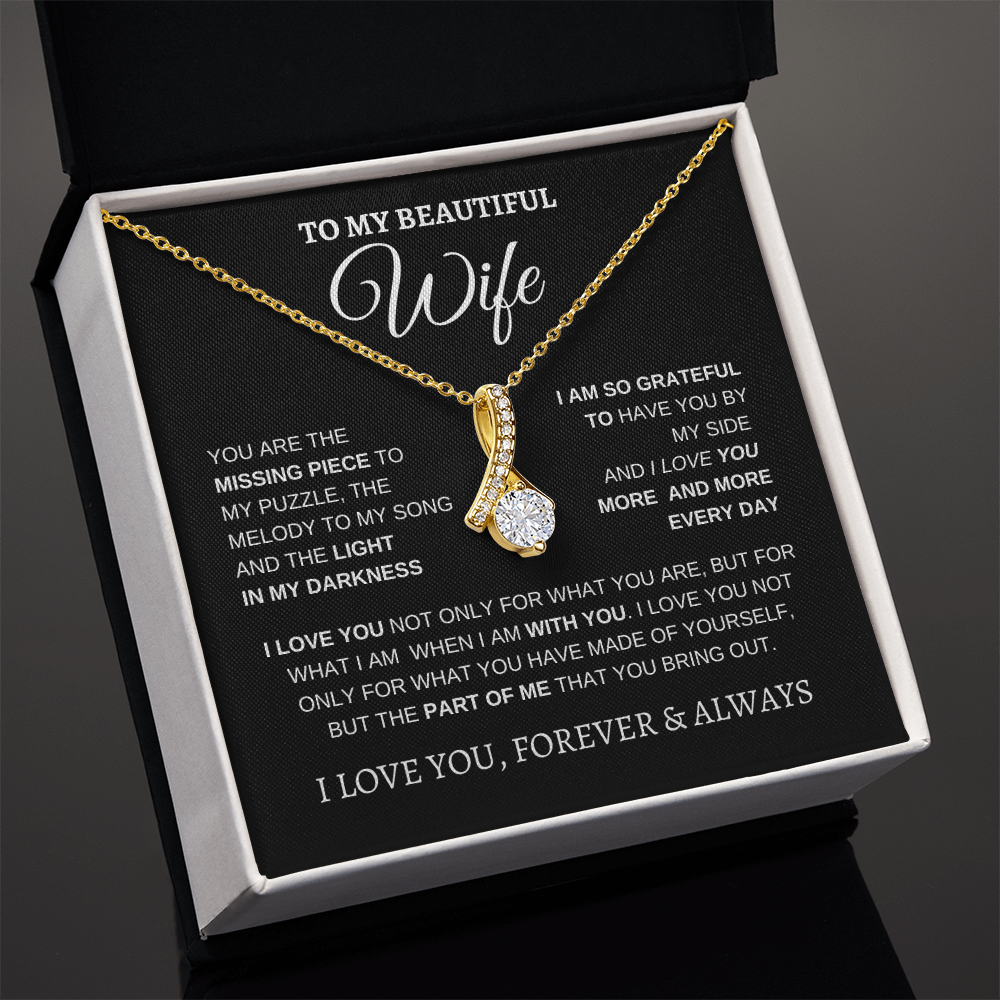 TO MY BEAUTIFUL WIFE | I LOVE YOU MORE AND MORE | ALLURING BEAUTY NECKLACE