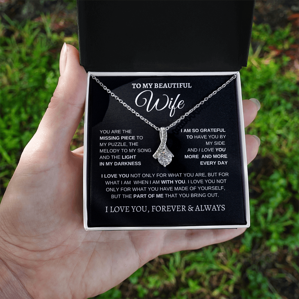 TO MY BEAUTIFUL WIFE | I LOVE YOU MORE AND MORE | ALLURING BEAUTY NECKLACE