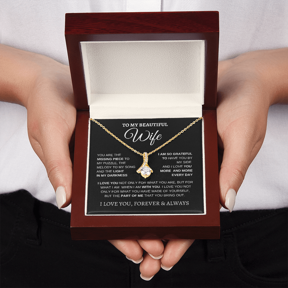 TO MY BEAUTIFUL WIFE | I LOVE YOU MORE AND MORE | ALLURING BEAUTY NECKLACE