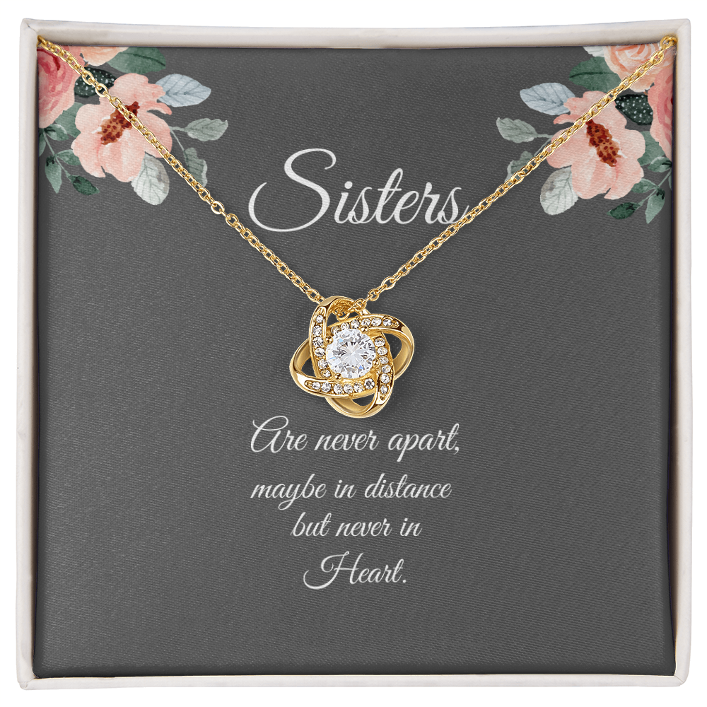 SISTERS | NEVER APART |LOVE KNOT NECKLACE