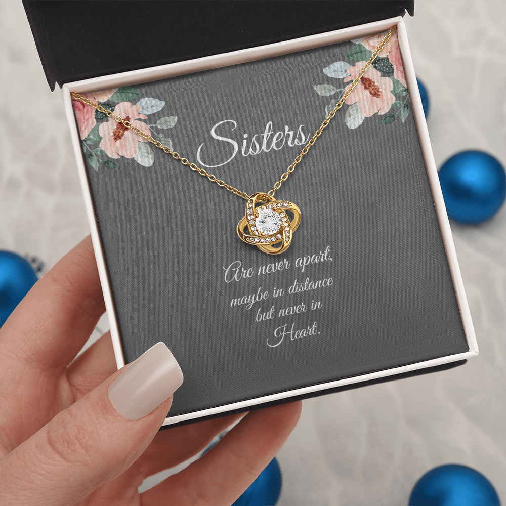 SISTERS | NEVER APART |LOVE KNOT NECKLACE