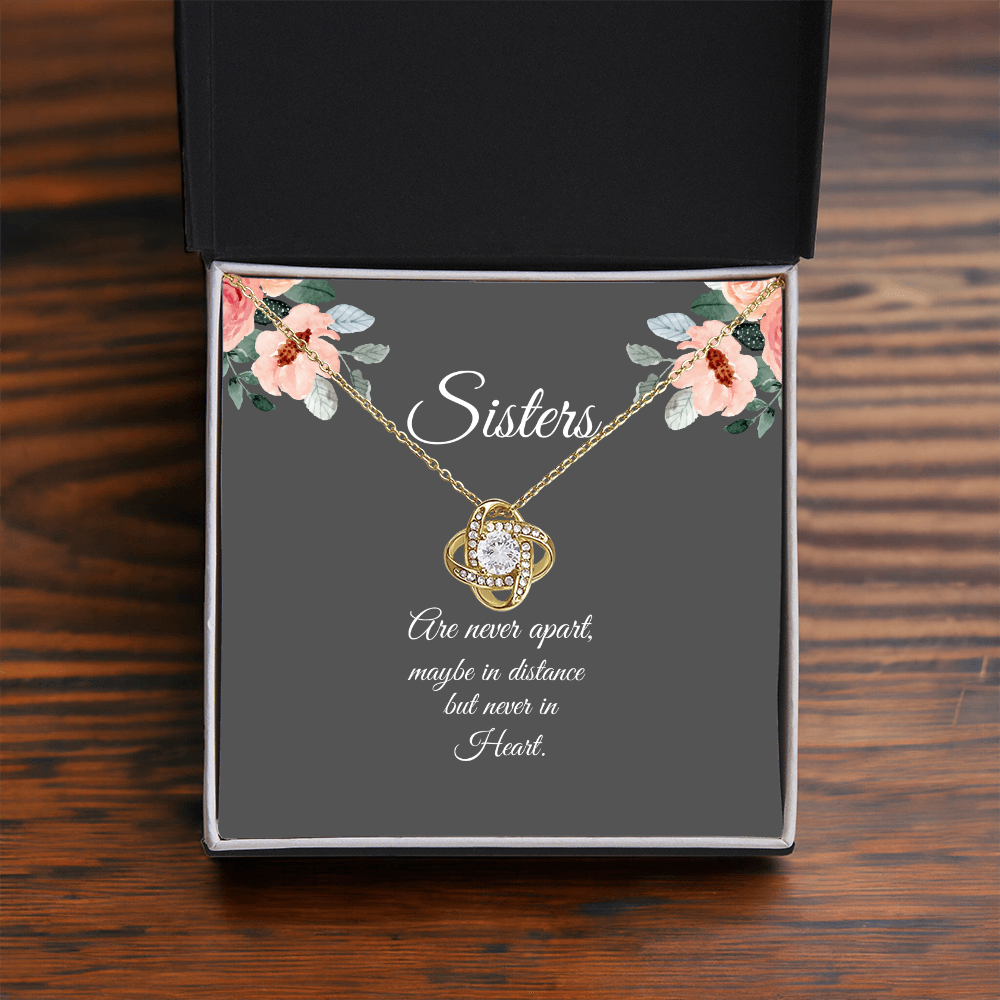 SISTERS | NEVER APART |LOVE KNOT NECKLACE