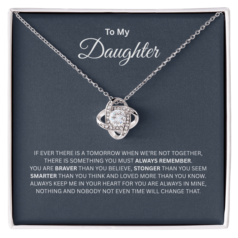 TO MY DAUGHTER | ALWAYS REMEMBER | LOVE KNOT NECKLACE