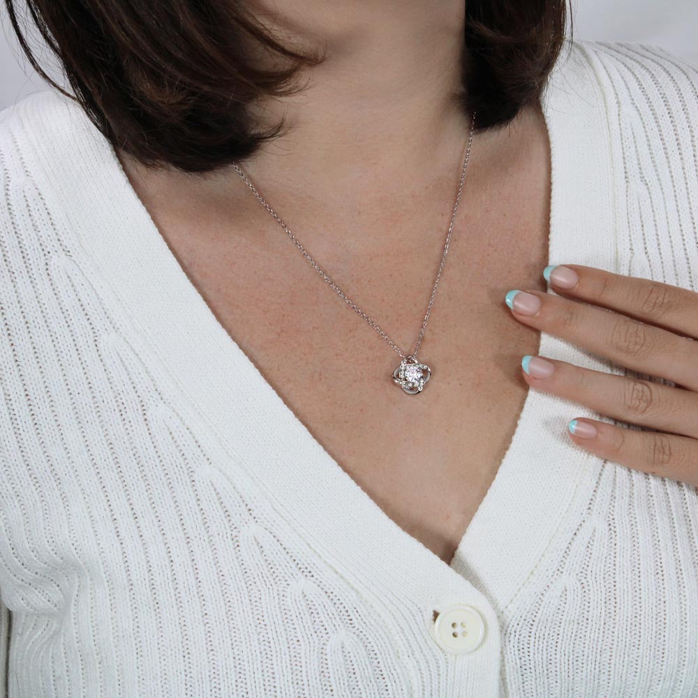 TO MY GRANDDAUGHTER | ALWAYS KNOW YOUR SELF-WORTH | LOVE KNOT NECKLACE