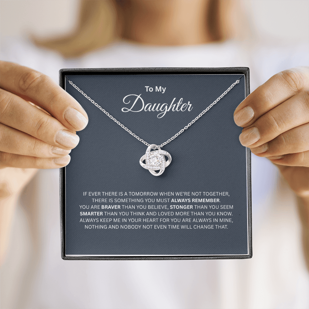 TO MY DAUGHTER | ALWAYS REMEMBER | LOVE KNOT NECKLACE