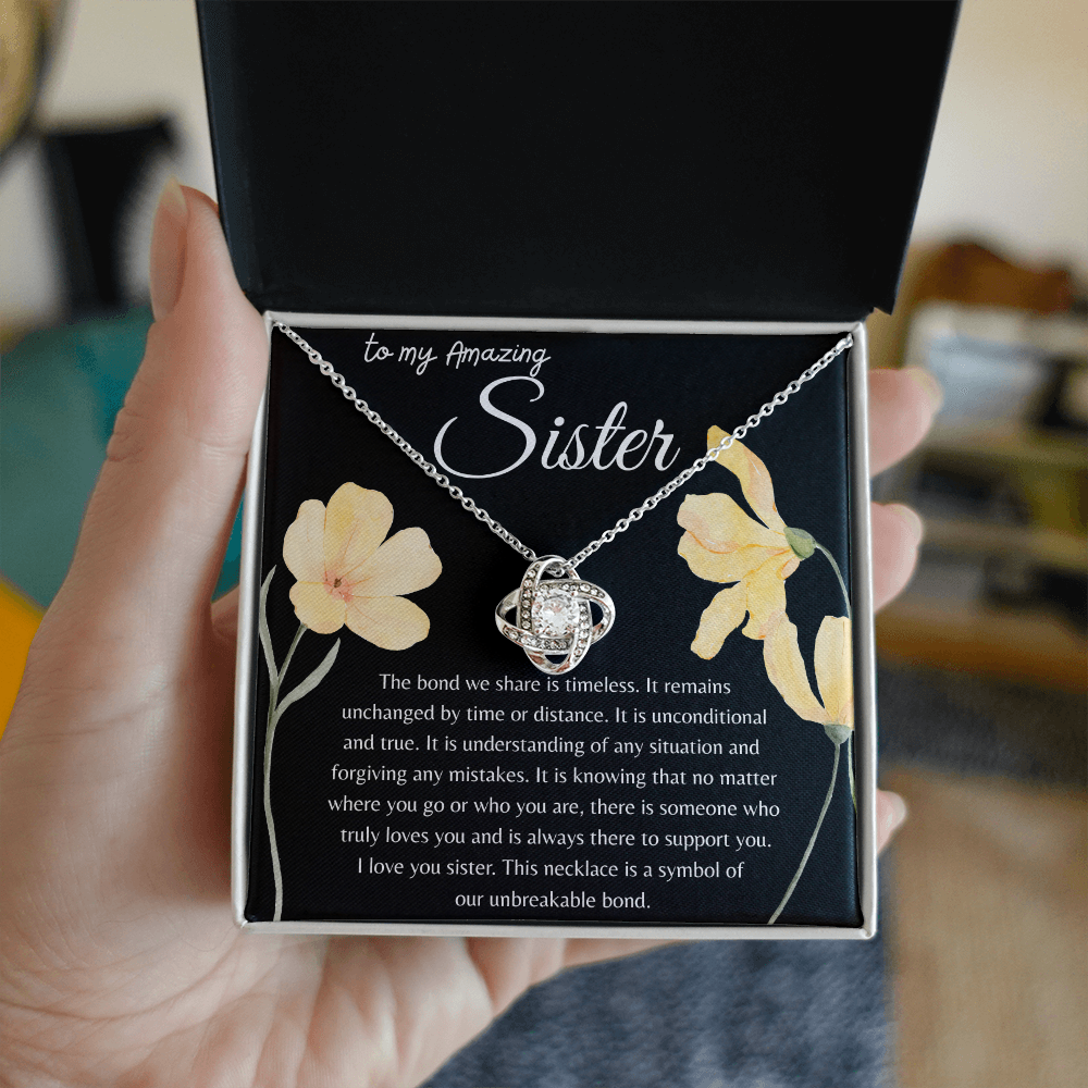 TO MY AMAZING SISTER | OUR BOND IS TIMELESS | INTERLOCKING HEARTS