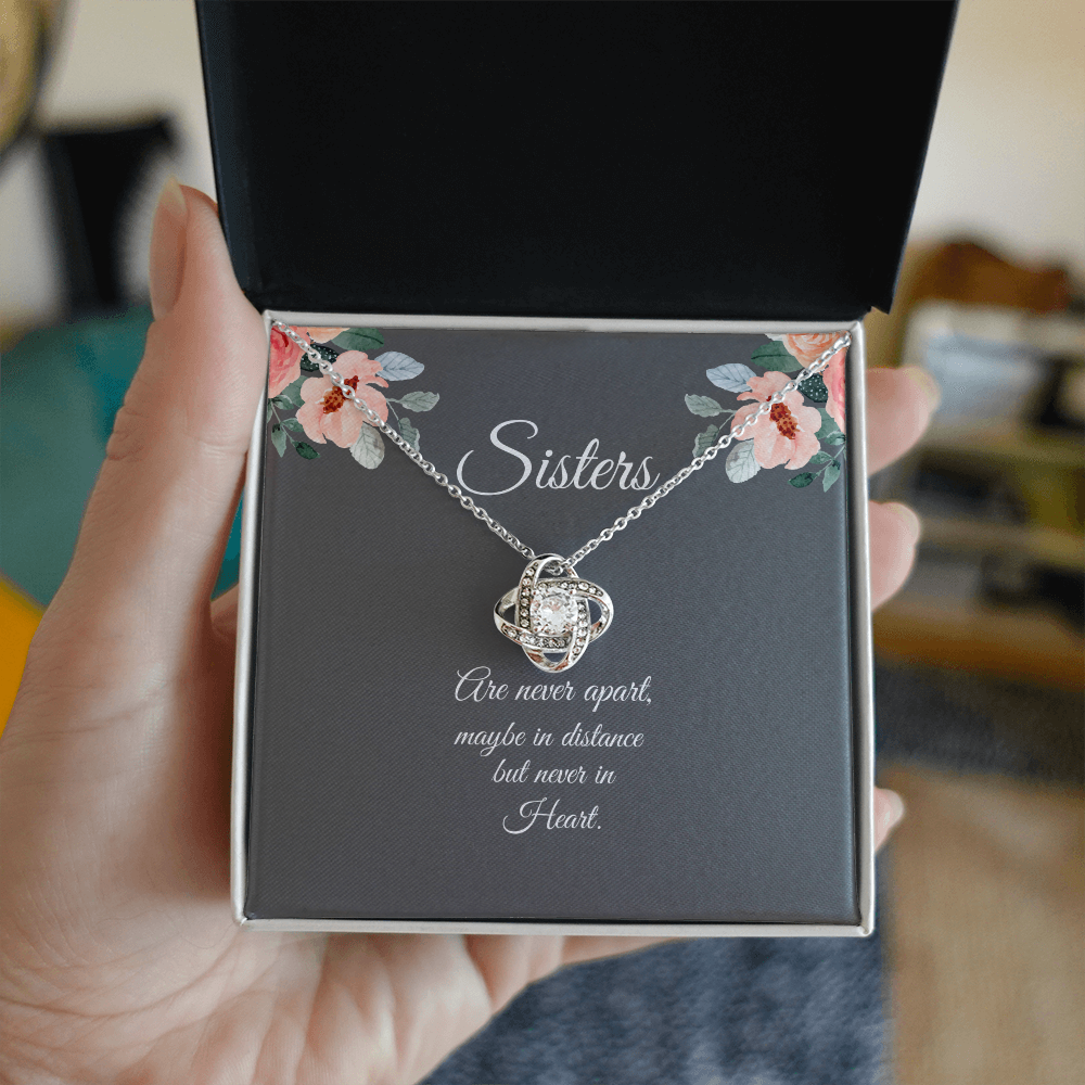 SISTERS | NEVER APART |LOVE KNOT NECKLACE