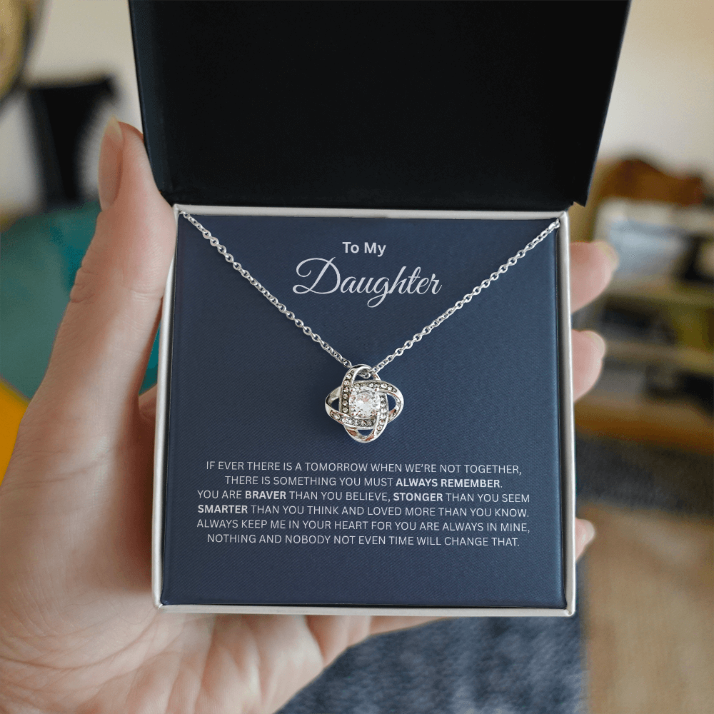 TO MY DAUGHTER | ALWAYS REMEMBER | LOVE KNOT NECKLACE