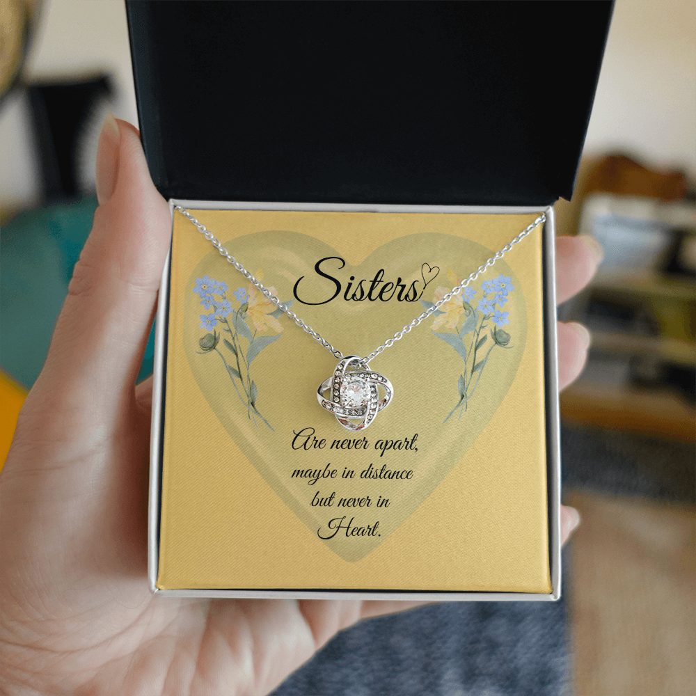 SISTERS | NEVER APART |INTERLOCKING HEARTS NECKLACE