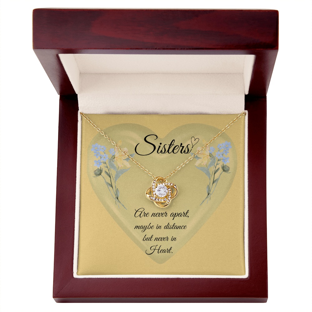 SISTERS | NEVER APART |INTERLOCKING HEARTS NECKLACE