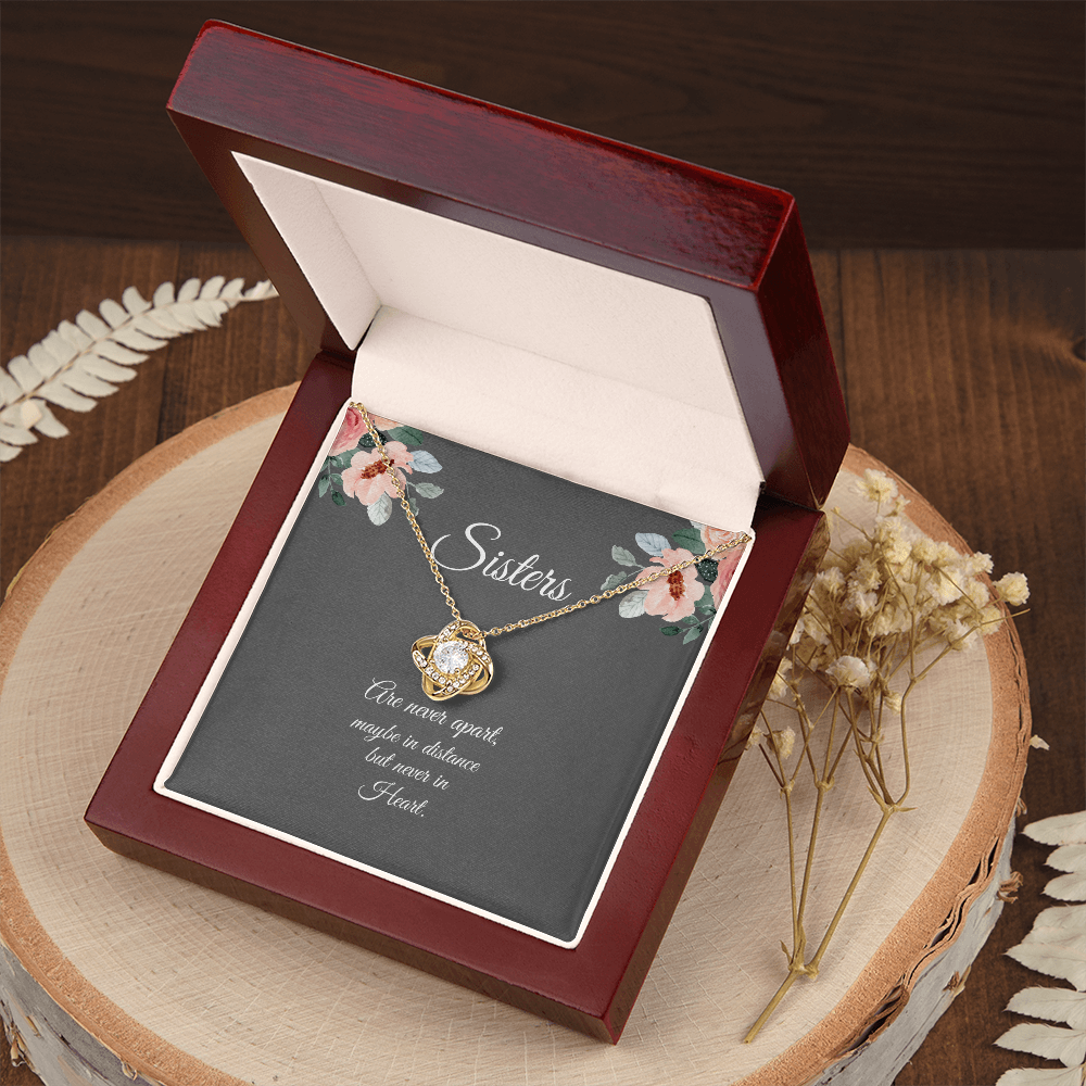 SISTERS | NEVER APART |LOVE KNOT NECKLACE