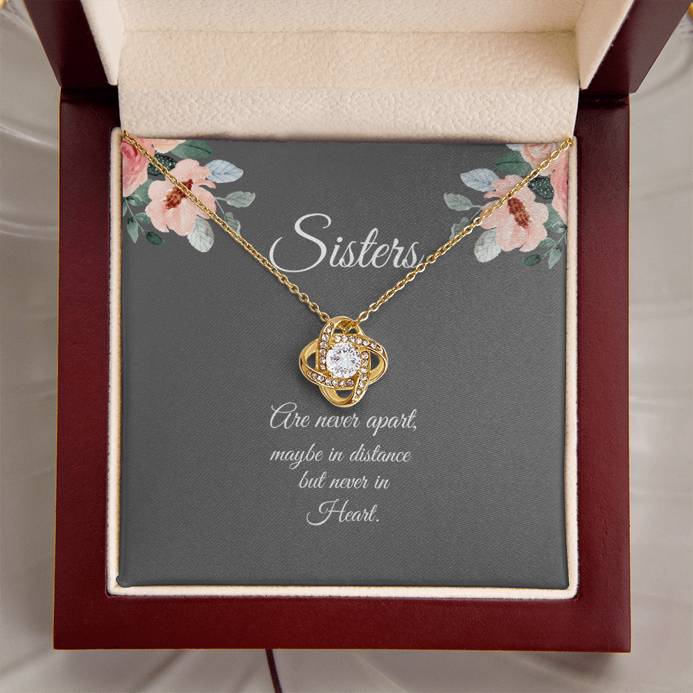 SISTERS | NEVER APART |LOVE KNOT NECKLACE