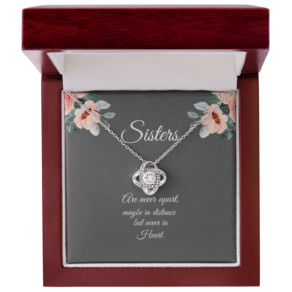 SISTERS | NEVER APART |LOVE KNOT NECKLACE