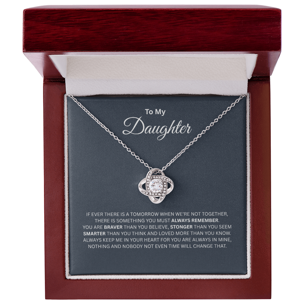 TO MY DAUGHTER | ALWAYS REMEMBER | LOVE KNOT NECKLACE