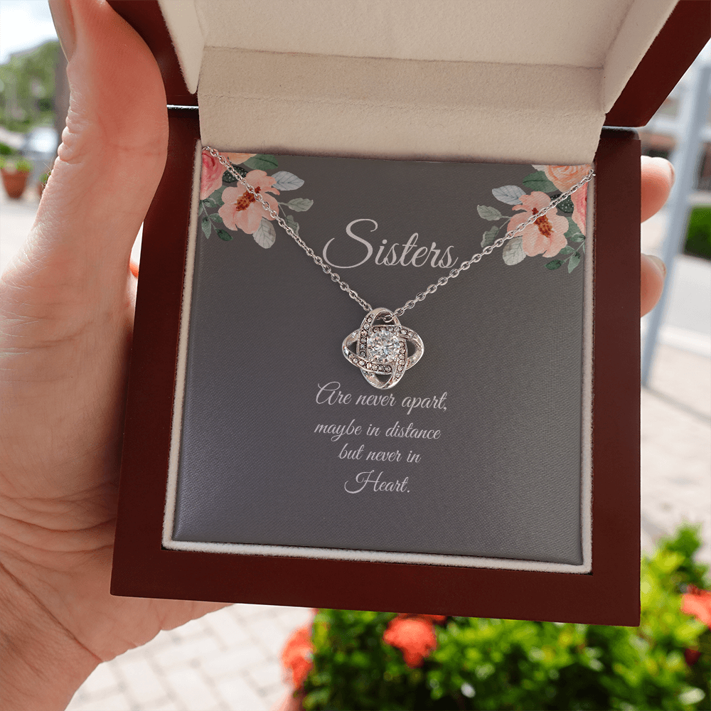 SISTERS | NEVER APART |LOVE KNOT NECKLACE