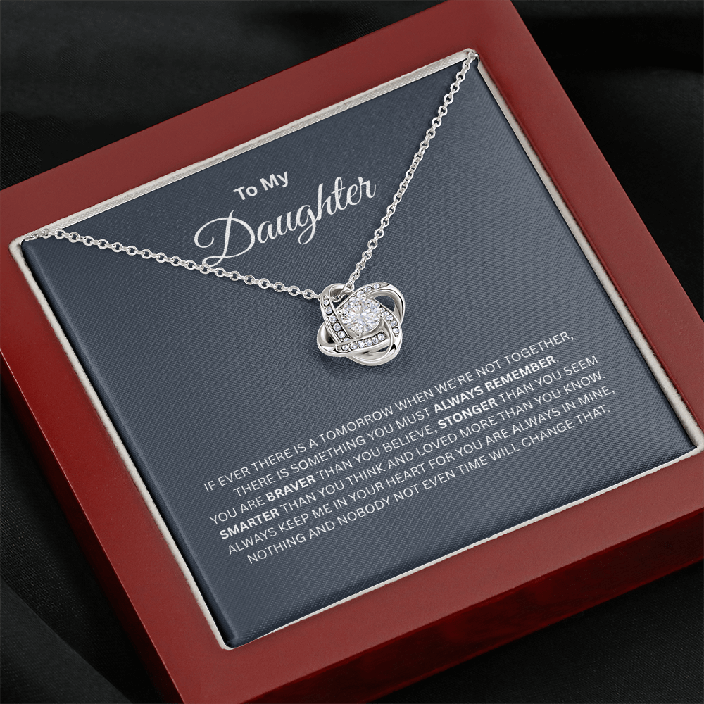 TO MY DAUGHTER | ALWAYS REMEMBER | LOVE KNOT NECKLACE