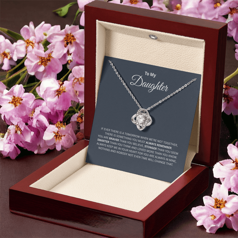 TO MY DAUGHTER | ALWAYS REMEMBER | LOVE KNOT NECKLACE
