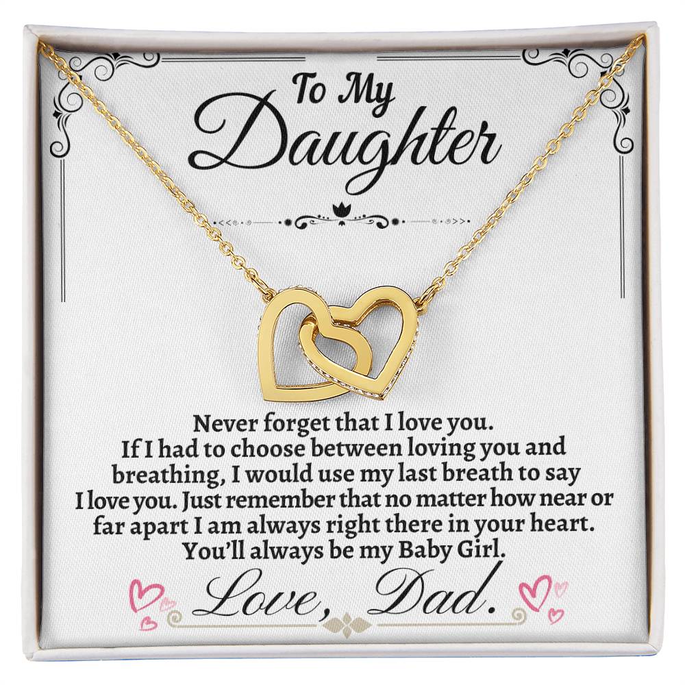 TO MY DAUGHTER | INTERLOCKING HEARTS NECKLACE