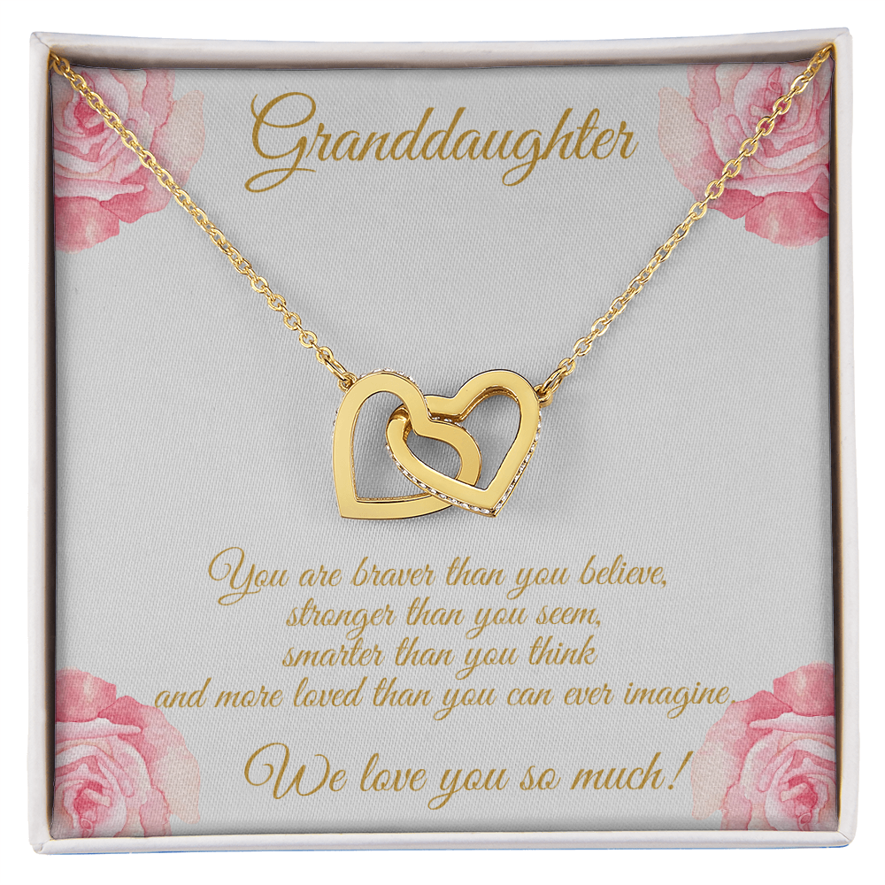 GRANDDAUGHTER | WE LOVE YOU SO MUCH | INTERLOCKING HEARTS NECKLACE