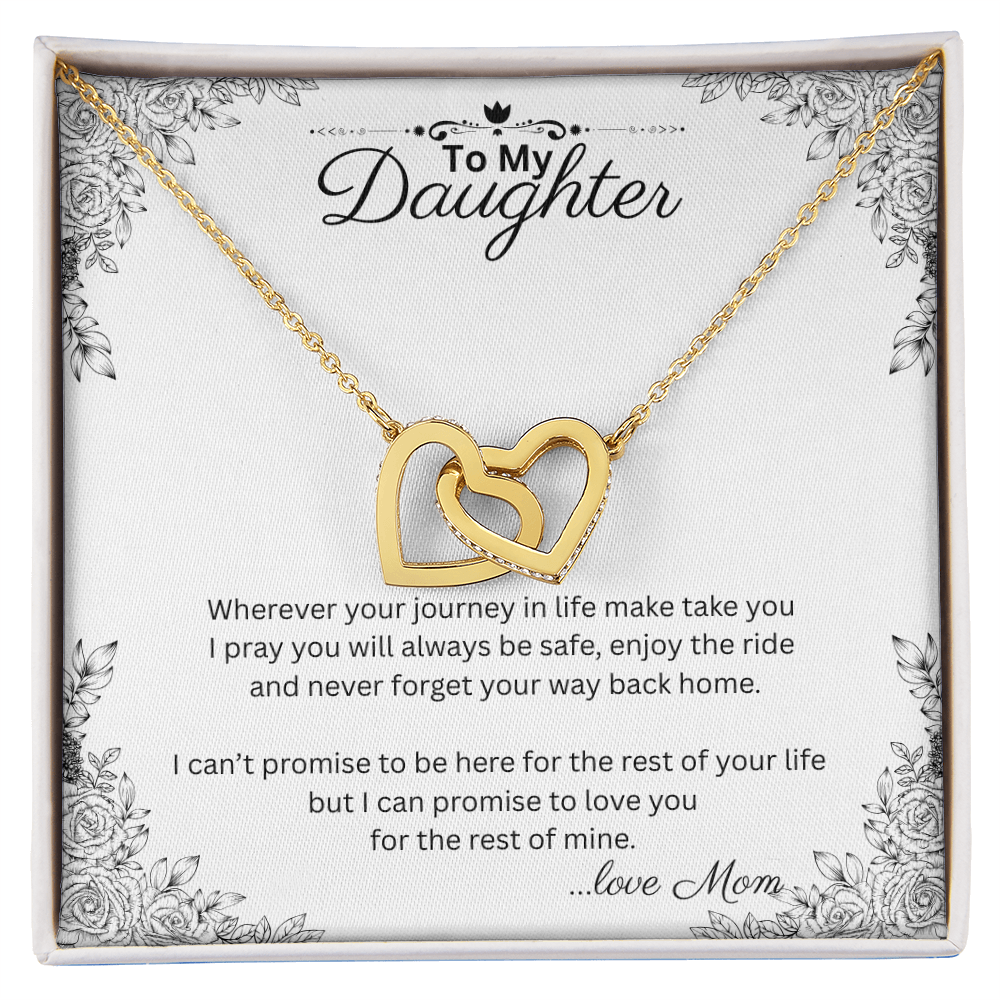 TO MY DAUGHTER | PROMISE TO LOVE YOU | INTERLOCKING HEARTS NECKLACE