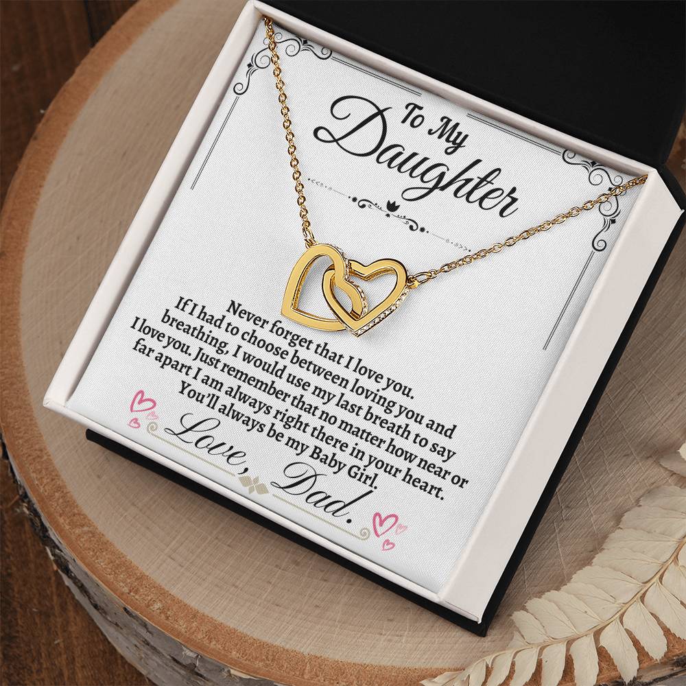 TO MY DAUGHTER | INTERLOCKING HEARTS NECKLACE