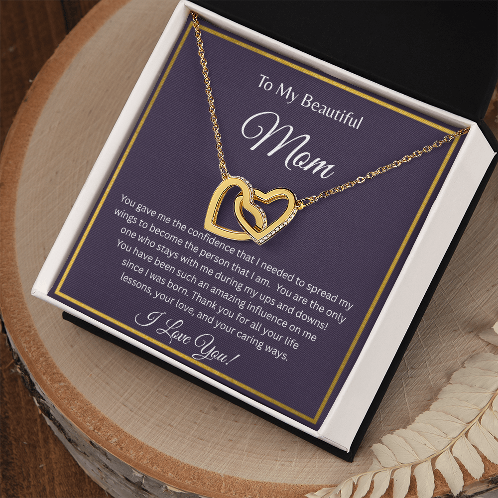 TO MY BEAUTIFUL MOM | GAVE ME CONFIDENCE | DOUBLE HEART NECKLACE