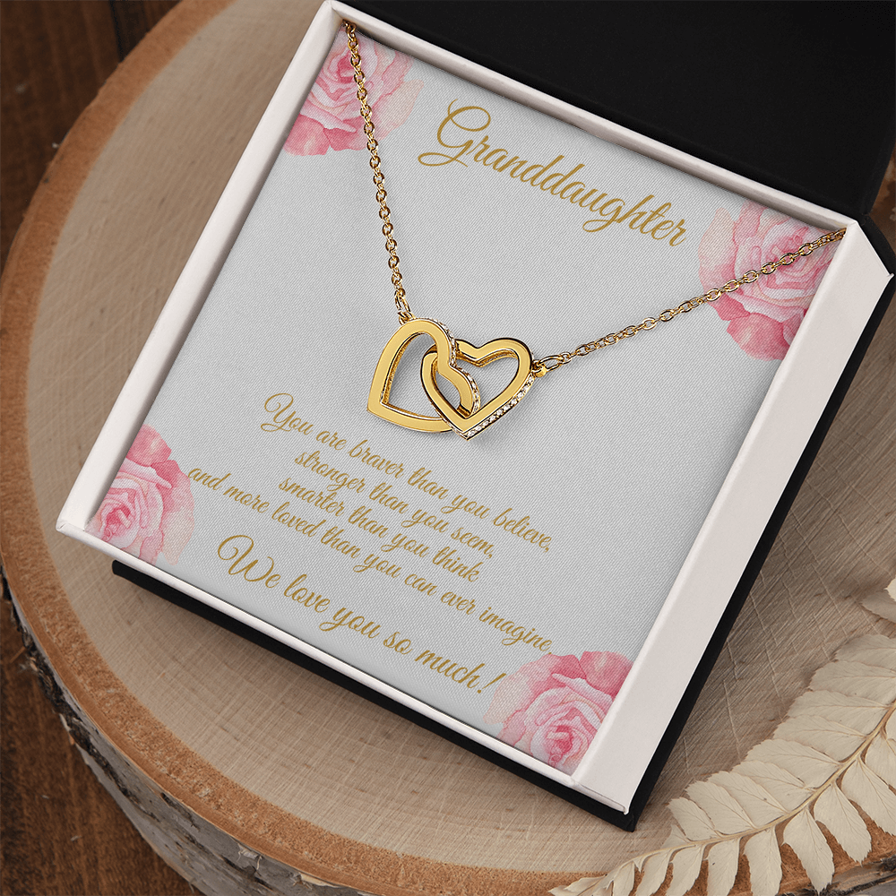 GRANDDAUGHTER | WE LOVE YOU SO MUCH | INTERLOCKING HEARTS NECKLACE