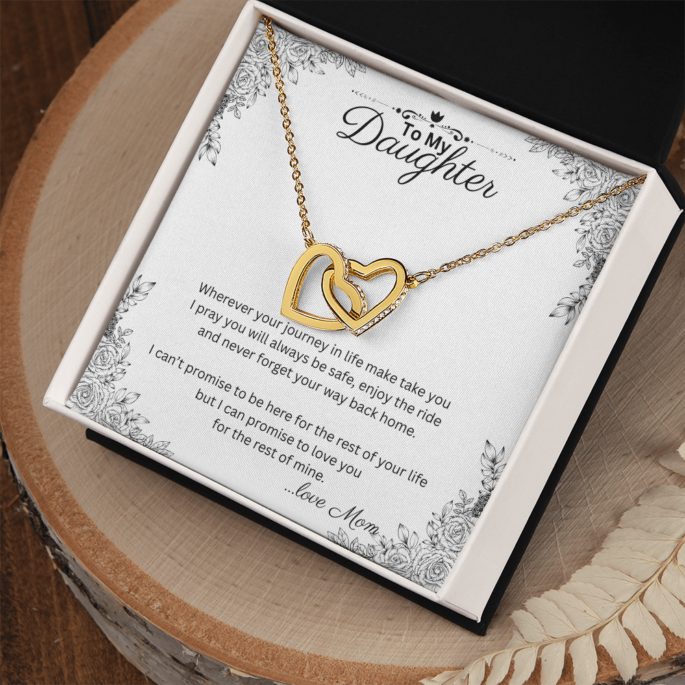 TO MY DAUGHTER | PROMISE TO LOVE YOU | INTERLOCKING HEARTS NECKLACE