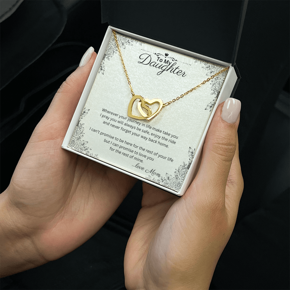 TO MY DAUGHTER | PROMISE TO LOVE YOU | INTERLOCKING HEARTS NECKLACE