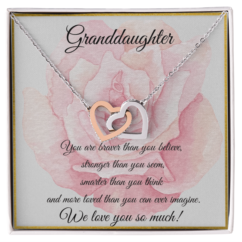 GRANDDAUGHTER | WE LOVE YOU | DOUBLE HEART NECKLACE