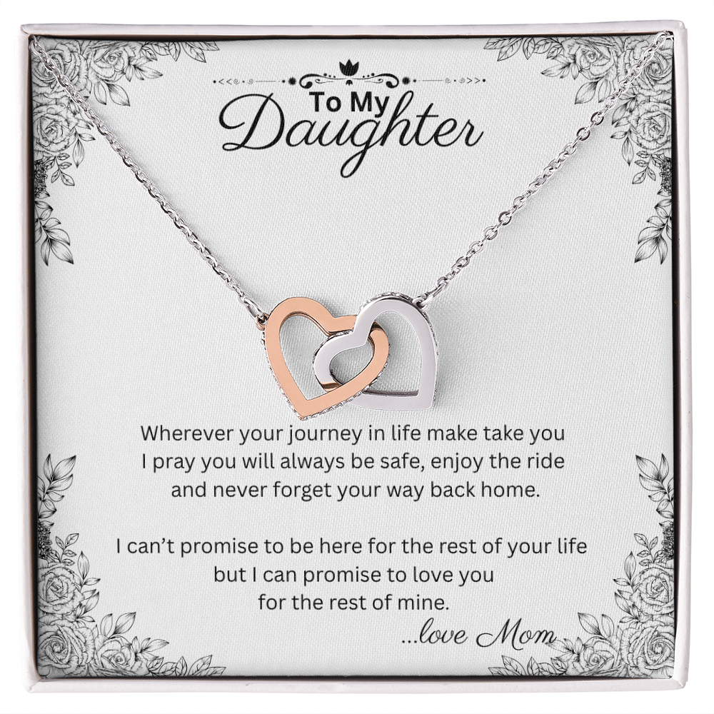 TO MY DAUGHTER | PROMISE TO LOVE YOU | INTERLOCKING HEARTS NECKLACE