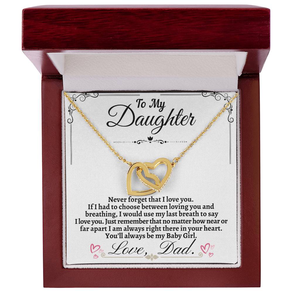 TO MY DAUGHTER | INTERLOCKING HEARTS NECKLACE